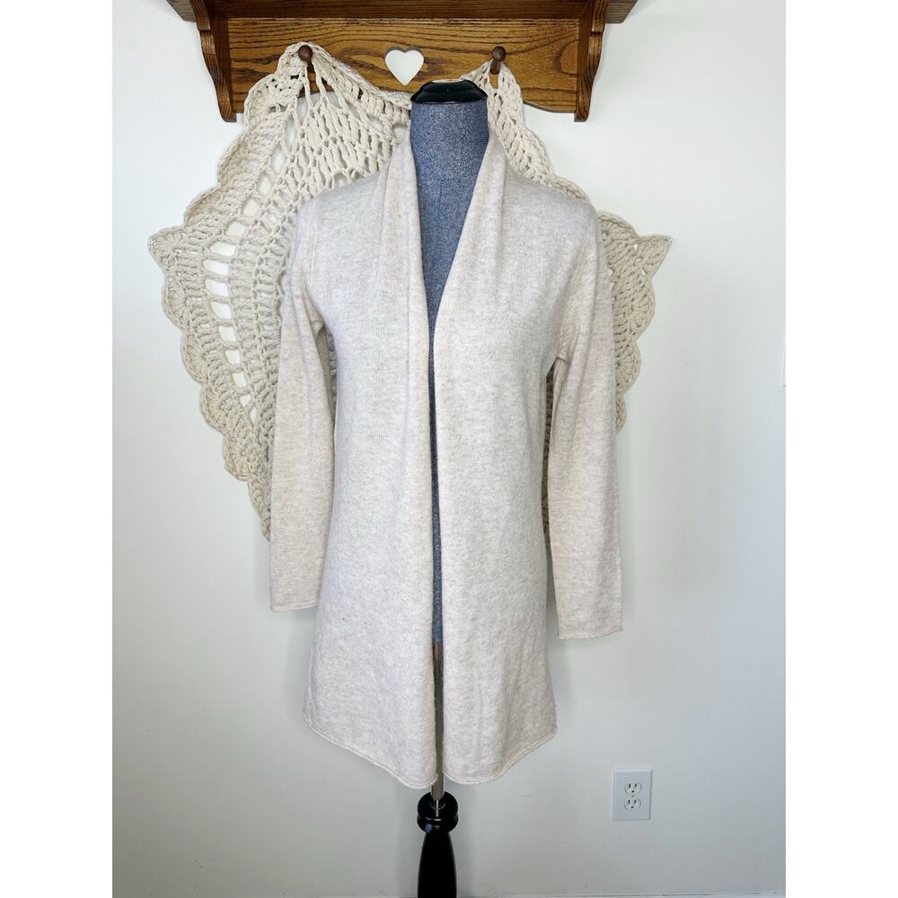 Beryll Cashmere Long Duster Cardigan Sweater One Size In Cream